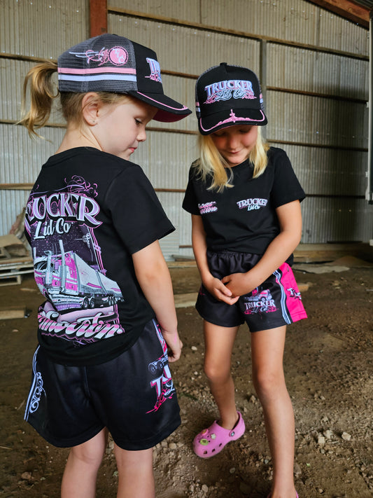 Pink Classic- Kids Footy Shorts