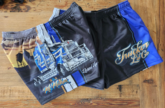 S&J MCMAHON X TRUCKER LID CO - FOOTY SHORTS